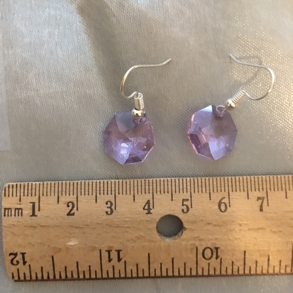 Swarovski Austrian Crystal 14mm Octagon Earrings - Picture 2 of 7